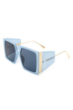 Women Square Oversize Flat Top Fashion Sunglasses