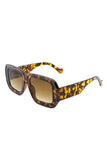 Square Retro Bold Fashion Flat Top Sunglasses