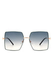 Square Oversize Flat Top Large Fashion Sunglasses