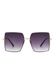 Square Oversize Flat Top Large Fashion Sunglasses