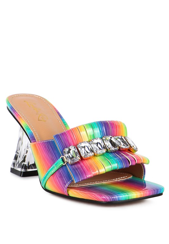 FANTASY CLEAR HEEL JEWEL SANDAL