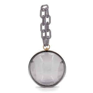 Acrylic Chain Handle See Thru Ball Crossbody Bag