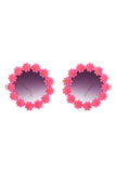 Round Daisy Flower Shape Circle Floral Sunglasses