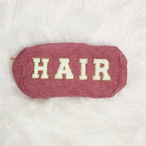 Corduroy Makeup Cosmetic Chenille Letter Bag