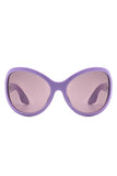 Oversize Round Wraparound Fashion Sunglasses