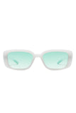 Rectangle Retro Flat Top Square Sunglasses