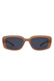 Rectangle Retro Flat Top Square Sunglasses