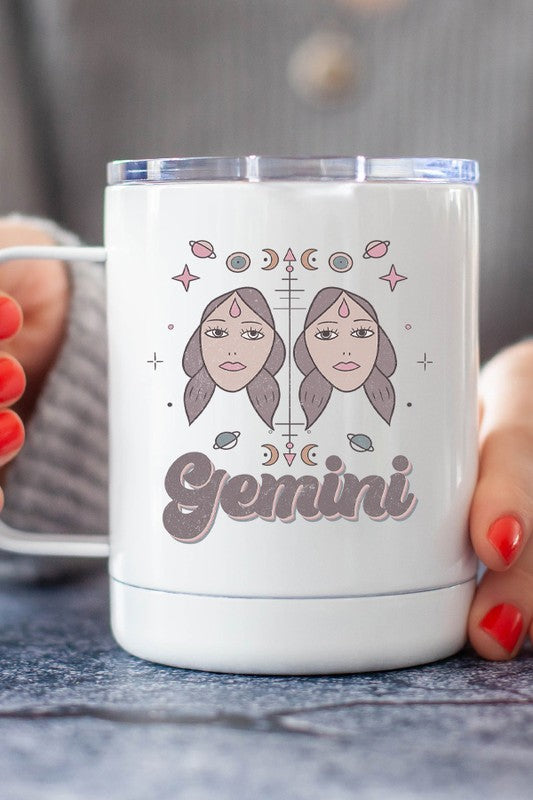 Gemini Astrological Sign Travel Coffee Cup
