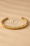 Stainless engraved star rhinestone cuff bracelet