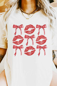 RED RIBBON VALENTINES GRAPHIC TEE