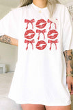 RED RIBBON VALENTINES OVERSIZED TEE