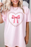 PEARL HEART BOW GRAPHIC TEE