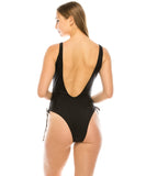 DEEP V CUT ONE PIECE SWIMSUIT