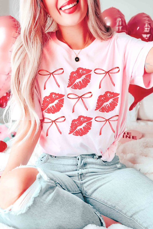 BOWS AND KISSES Graphic T-Shirt