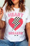 CHECKERED LIGHTNING HEARTBREAKER Graphic T-Shirt