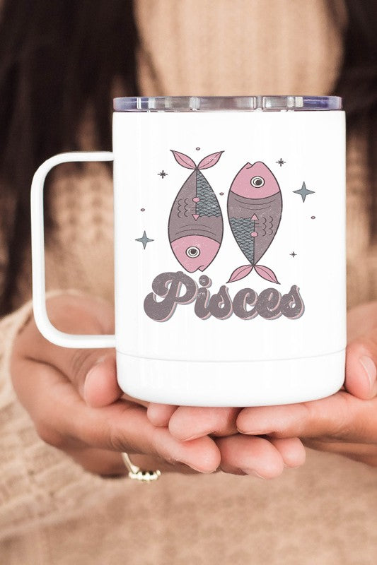 Pisces Astrological Sign Coffee Travel Cup