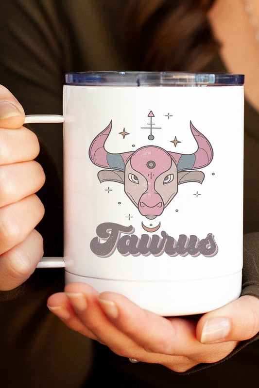 Taurus Astrological Sign Coffee Travel Cup