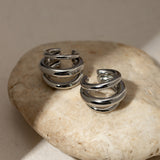 Stainless Steel Layered Cuff Earrings