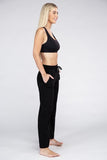 Lounge Wide Pants with Drawstrings