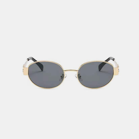 Metal Frame Oval Sunglasses