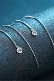 Moissanite 925 Sterling Silver Threader Earrings