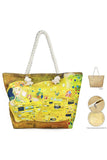 The Kiss by Gustav Klimt Print Beach Tote Bag