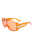 Retro Flat Top Oversize Curved Fashion Sunglasses