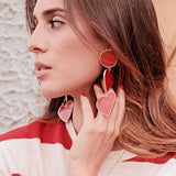 2 Red Heart Earrings
