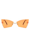 Rimless Geometric Triangle Fashion Sunglasses