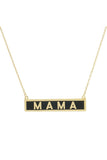 MAMA  Enamel Rectangle Message Necklace - MeriMeriShop