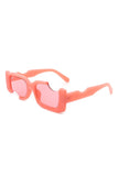 Rectangle Futuristic Cut-out Fashion Sunglasses