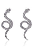 Rhinestone Snake Evening Earrings - MeriMeriShop
