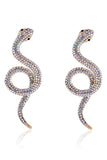 Rhinestone Snake Evening Earrings - MeriMeriShop