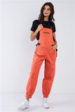 Zip Pocket Hardware Chained Cargo Overall Joggers