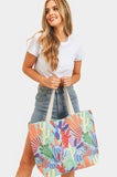 Colorful Cactus Patterned Beach Tote Bag