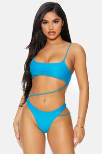 Strappy Hip One Piece Swimsuit