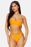 Strappy Hip One Piece Swimsuit