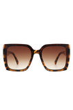 Square Flat Top Tinted Fashion Oversize Sunglasses