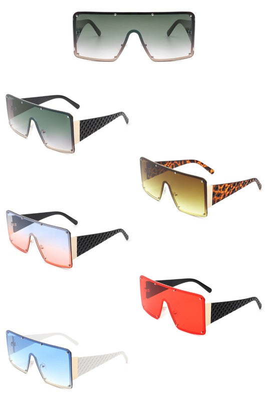 Oversize Square Large Flat Top Fashion Sunglasses