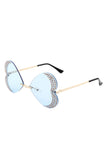 Rimless Butterfly Tinted Fashion Women Sunglasses