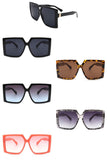 Women Square Retro Oversize Fashion Sunglasses