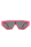 Geometric Glitter Square Fashion Sunglasses