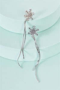 Snowflake Tassel Drop Earrings