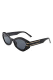 Geometric Oval Slim Fashion Round Sunglasses