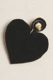 Heart Seed Beaded Post Earrings
