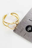 Gold-Dipped Heart Adjustable Ring