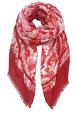 Solid Paisley Abstract Print Scarf