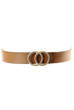 Double O Solid Color PU Belt