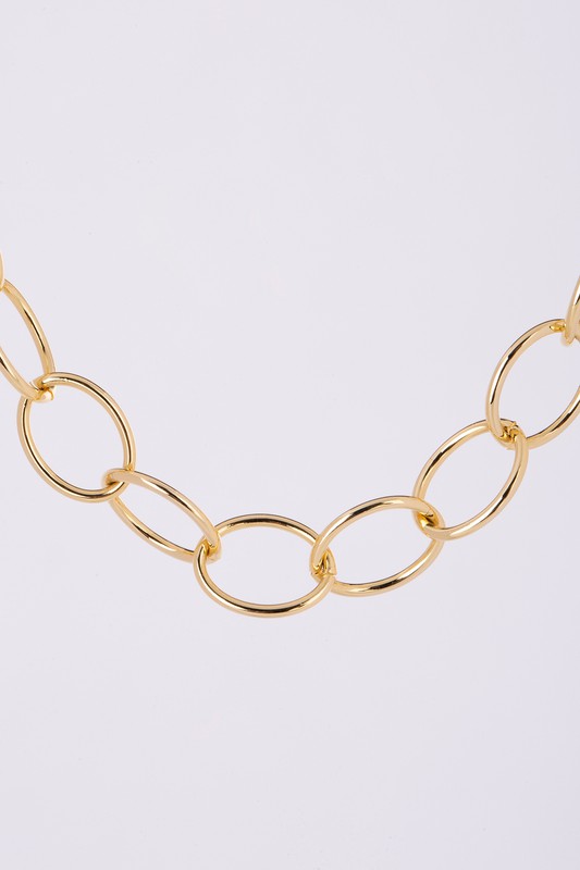 Chain bracelet and necklace set   gold