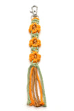 Hand-Woven Flower Keychain